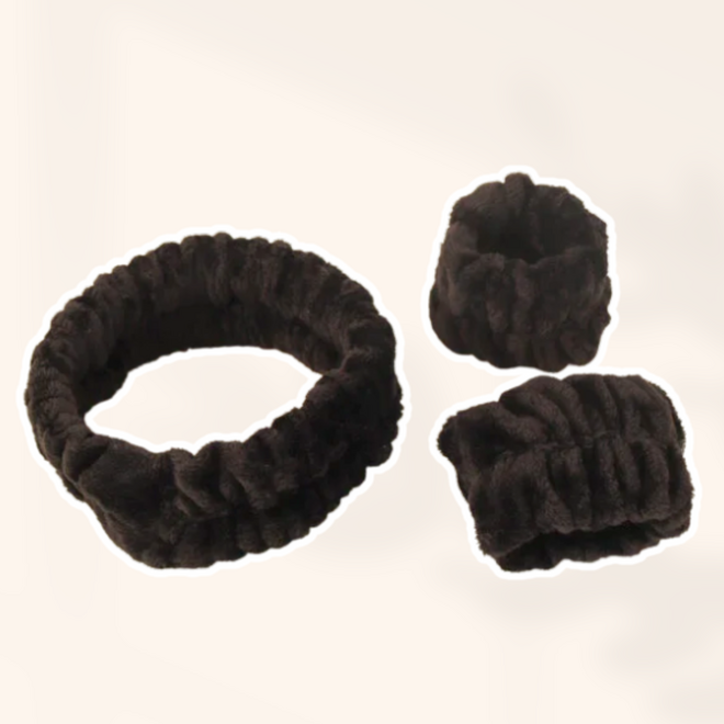 CADEAU: Ensemble bandeau et poignet Noir