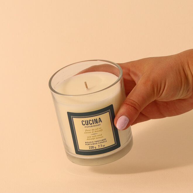 Bougie parfumée Fleur de sel & citron d'Amalfi - 220g