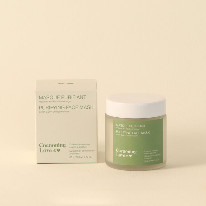 Masque purifiant Argile verte & Poudre d'orange - 60g