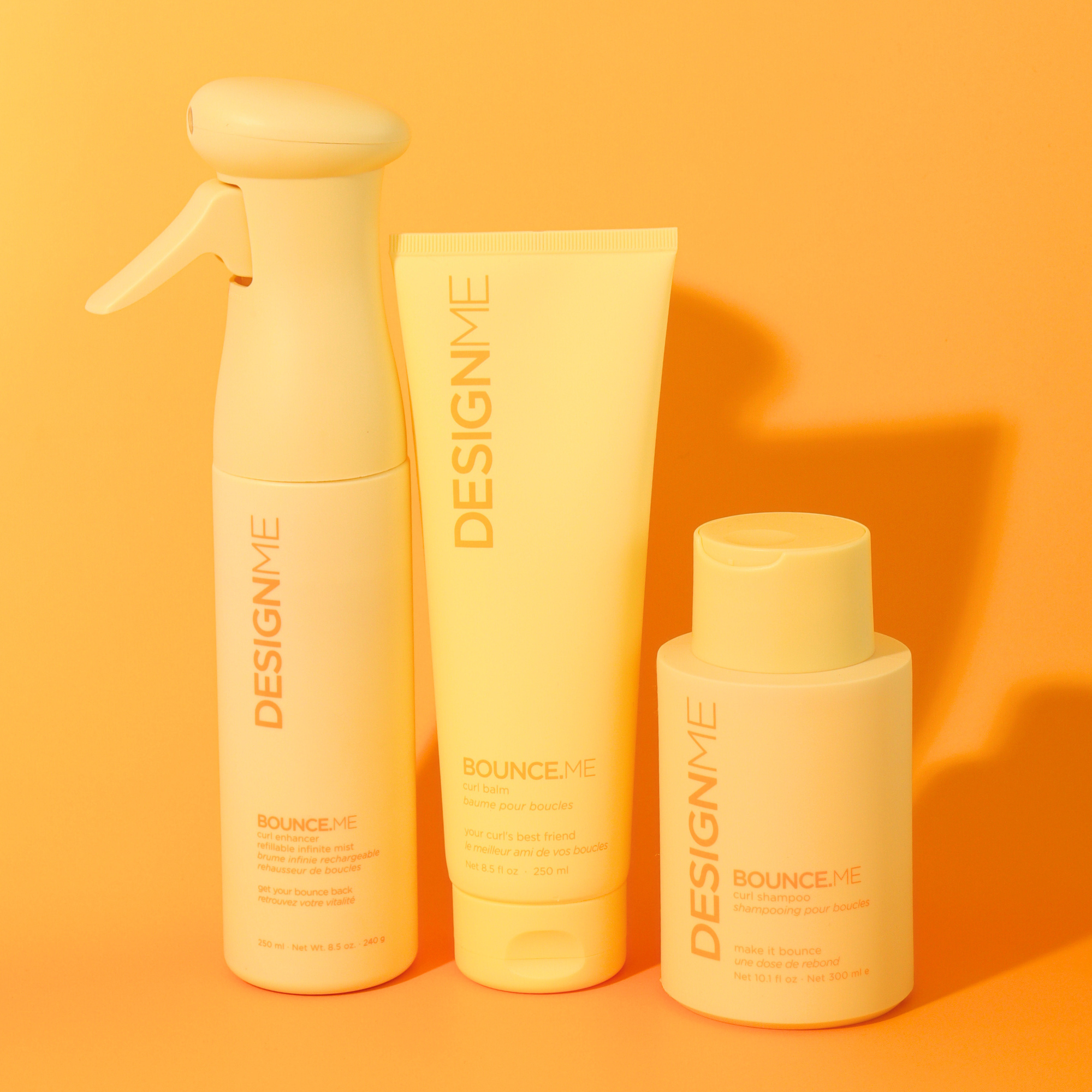 Soins DESIGNME BOUNCE.ME pour la définition et l'hydratation des cheveux bouclés et ondulés