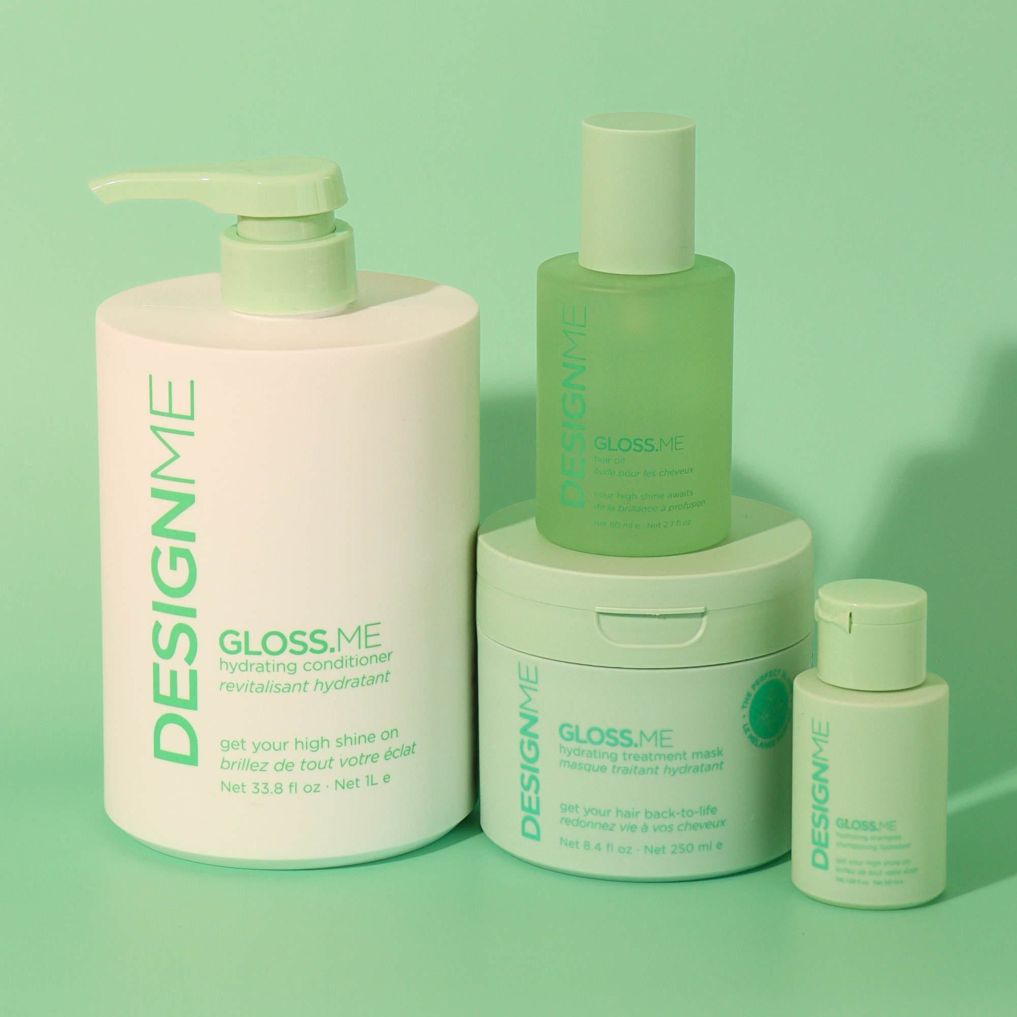 Produits hydratants DESIGNME GLOSS.ME pour la brillance et le contrôle des frisottis - Les Précieuses