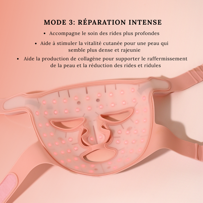 Masque LED pour le visage - Rose