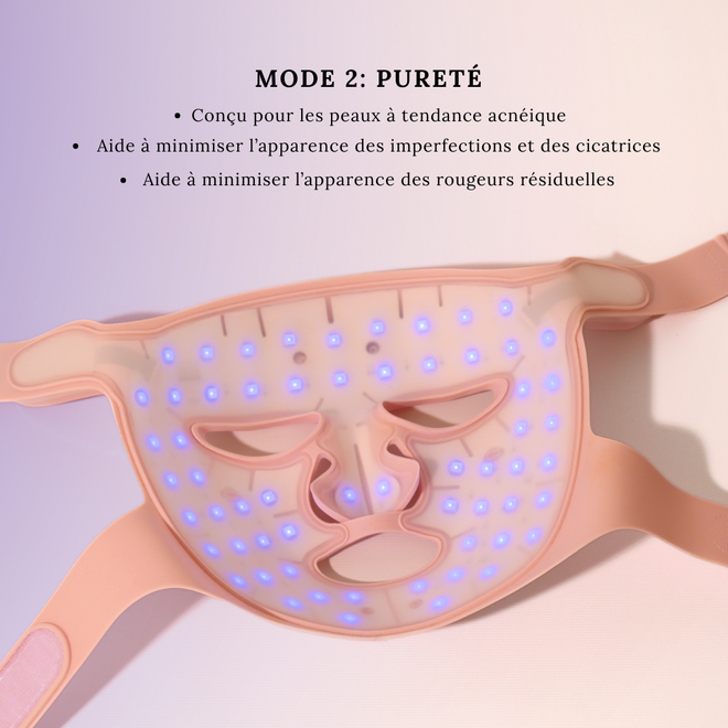 Masque LED pour le visage - Rose