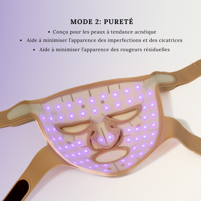Masque LED pour le visage - Beige