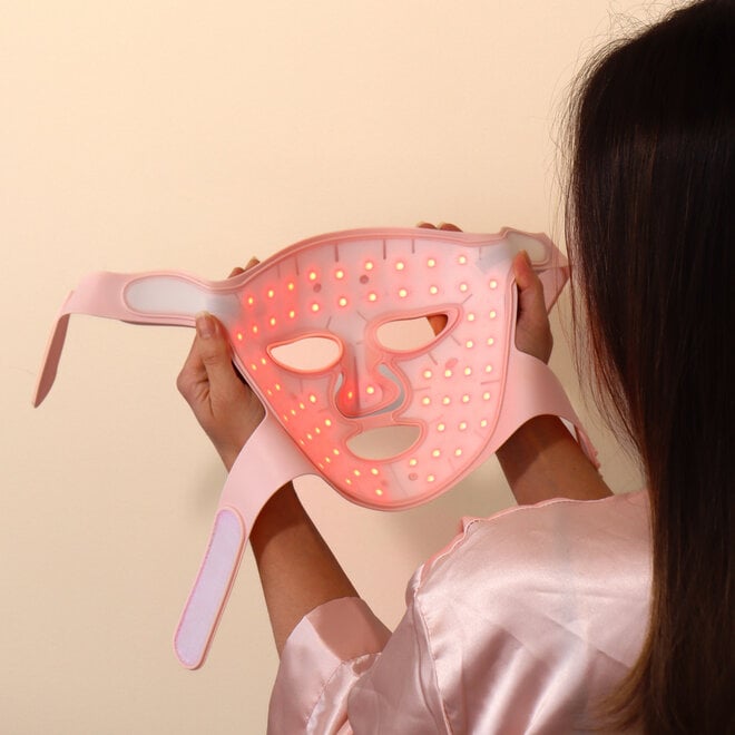 Masque LED de luminothérapie anti-âge - Rose