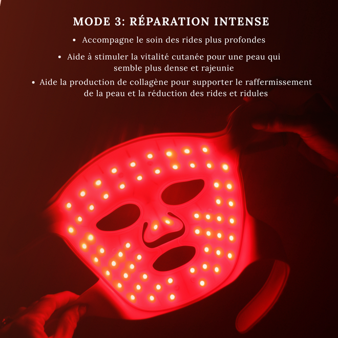Masque LED de luminothérapie anti-âge - Rose
