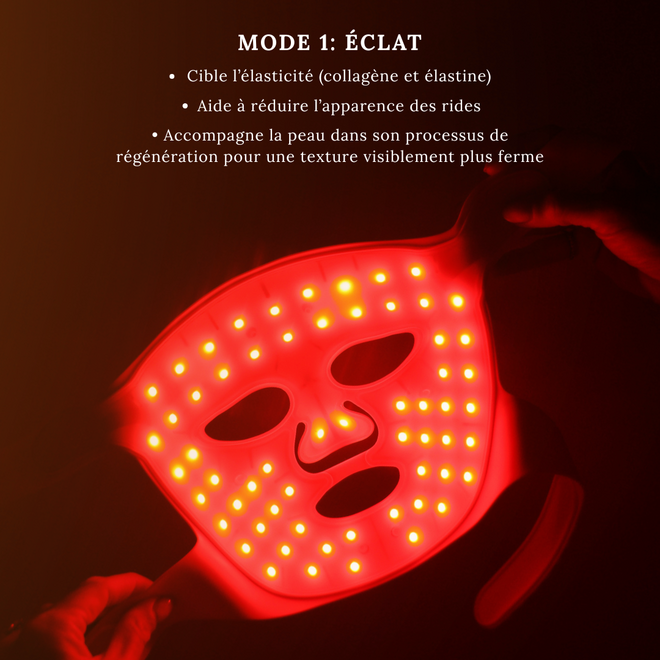 Masque LED de luminothérapie anti-âge - Rose