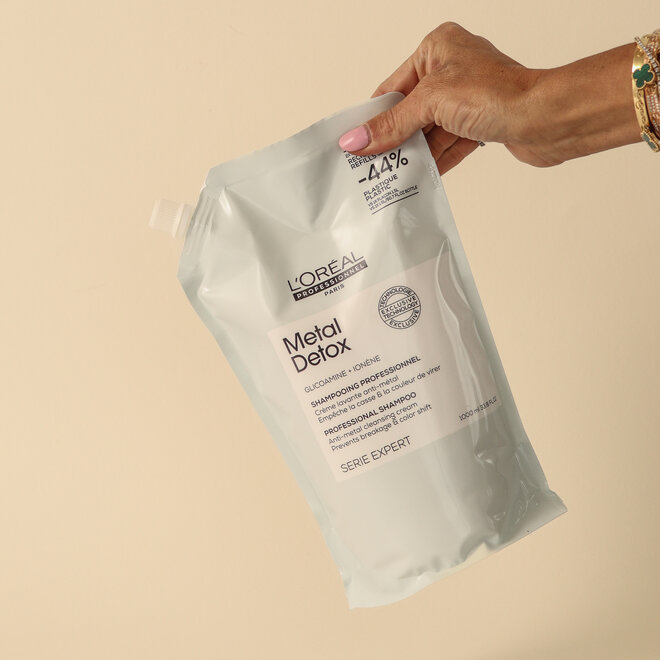 Shampoing Metal Detox Crème Lavante - Pochette de recharge 1000ml