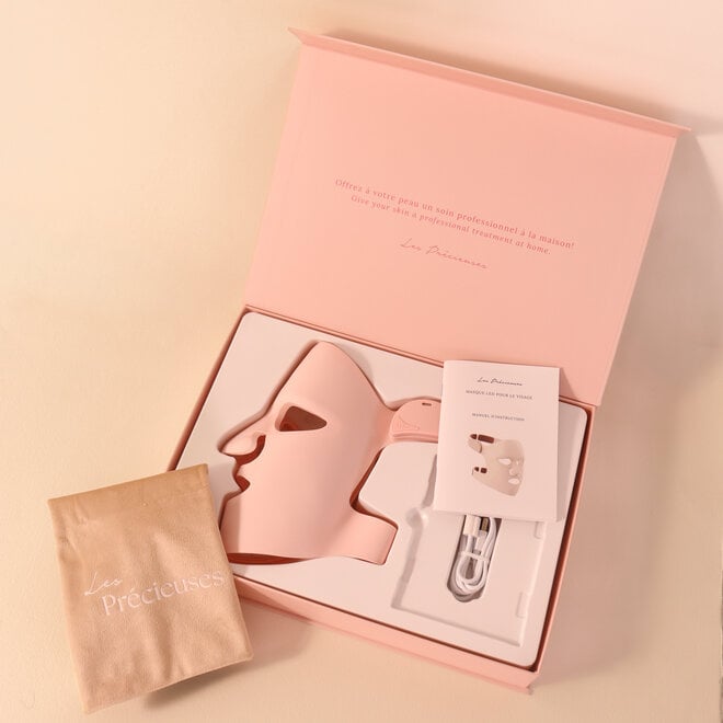Masque LED de luminothérapie anti-âge - Rose