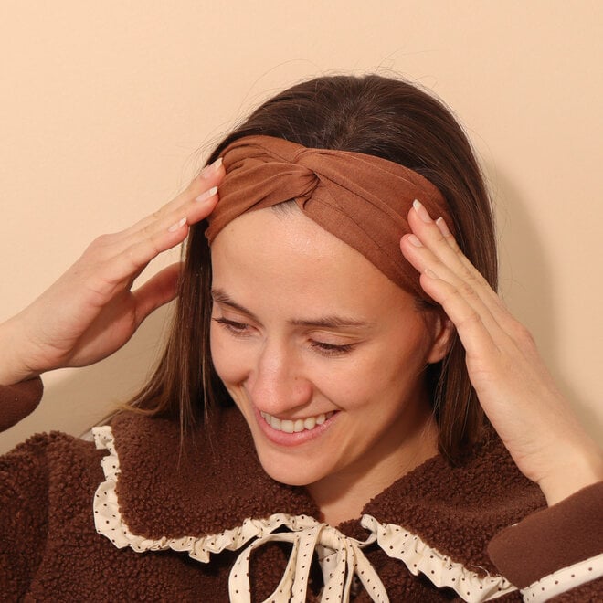 Ensemble de 3 bandeaux croisés extensibles en coton pour cheveux