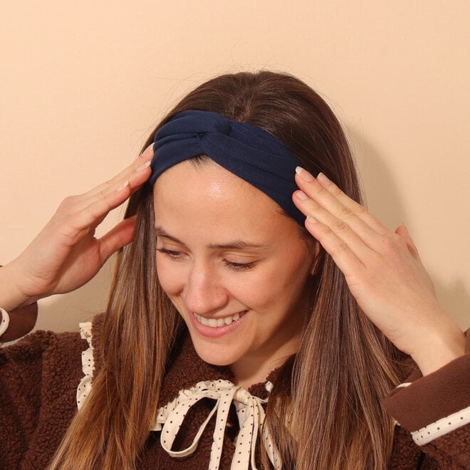 Ensemble de 3 bandeaux croisés extensibles en coton pour cheveux