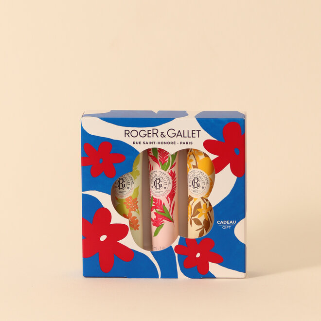 Coffret printemps trio crèmes à mains - Fleur d'Osmanthus, Bois d'orange & Gingembre rouge