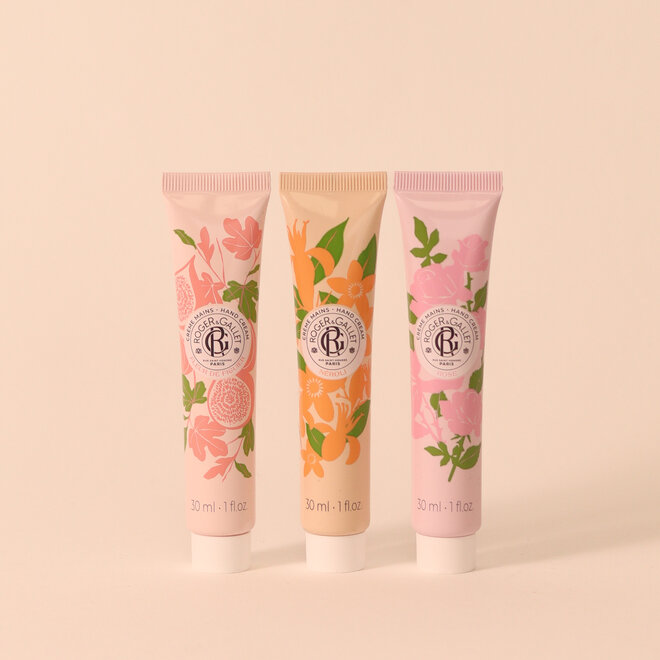 Trio de crèmes à mains - Fleur de figuier, Rose & Néroli