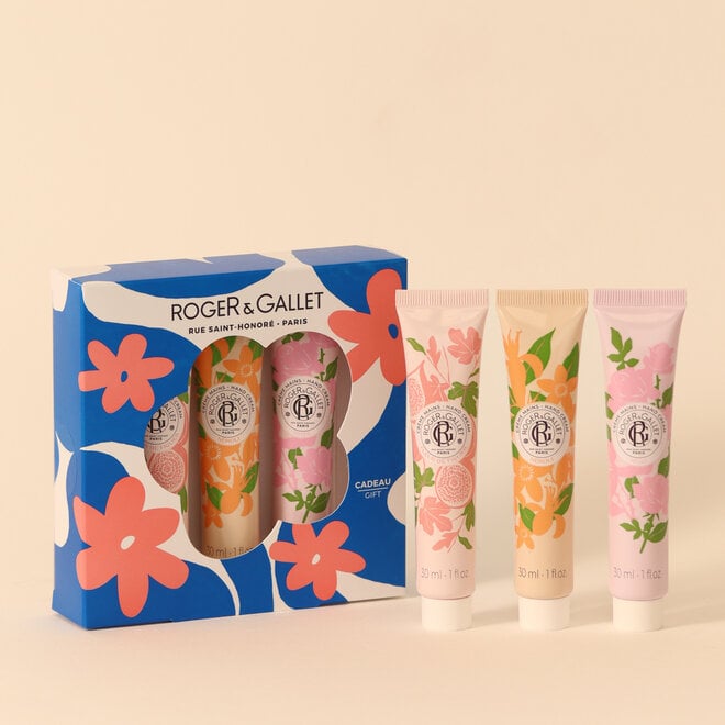 Coffret printemps trio crèmes à mains - Fleur de figuier, Rose & Néroli