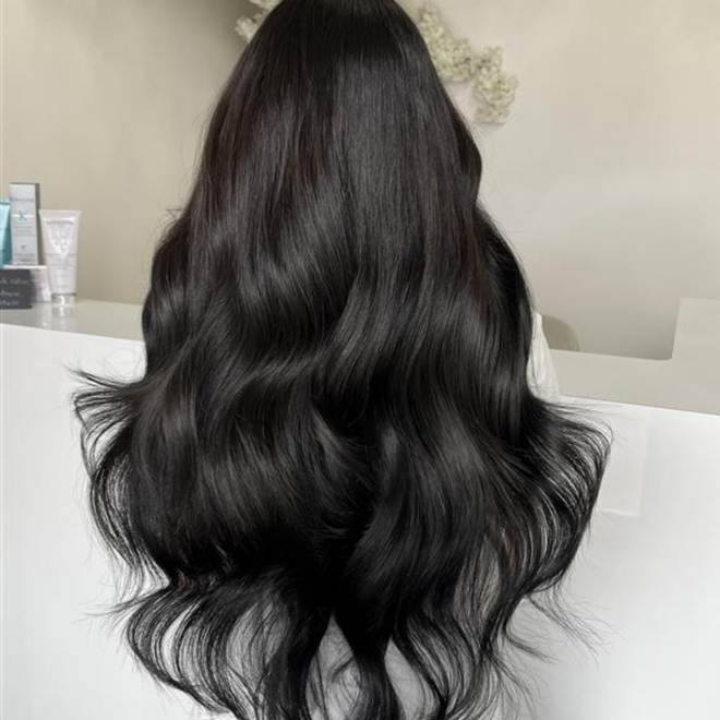 Noir  Soyeux #1 - Extensions à bandes adhésives 20'' & 24''