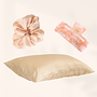 CADEAU : Taie satinée Champagne + chouchou + pince + 1 deluxe