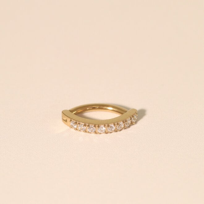 Boucle de nombril Diana Zircons