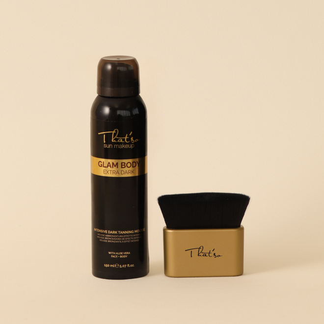 Autobronzant mousse Glam Body Extra Dark avec Body Brush
