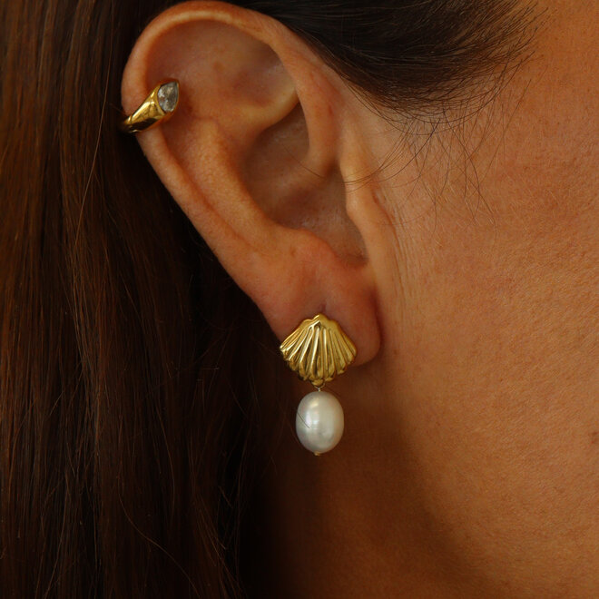 Boucles d'oreilles Coquillage Perlé