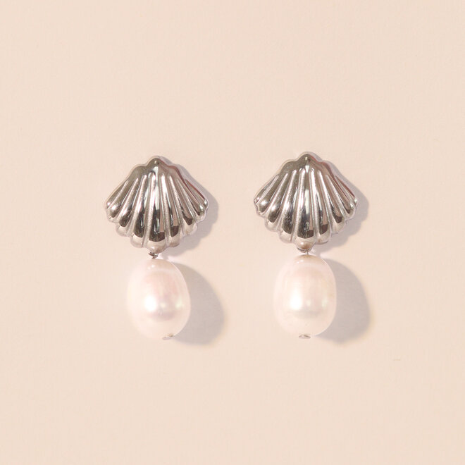 Boucles d'oreilles Coquillage Perlé