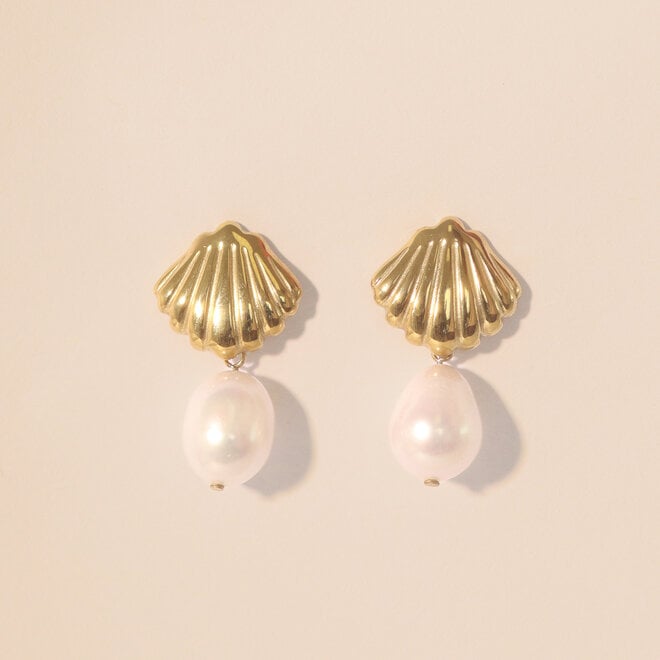 Boucles d'oreilles Coquillage Perlé