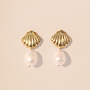 Boucles d'oreilles Coquillage Perlé
