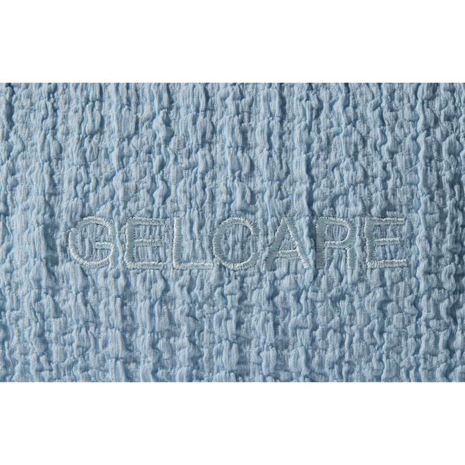 Pochette en tissu froissé - Bleu bébé