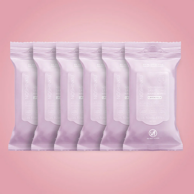 Lingettes désinfectantes pour les mains - Lavande