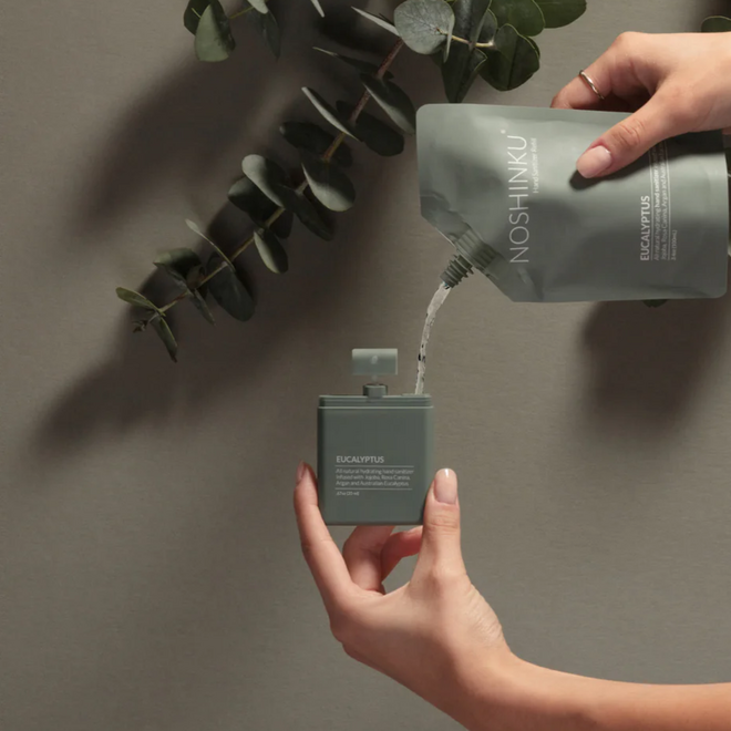 Pochette de recharge pour vaporisateur désinfectant pour les mains - Eucalyptus