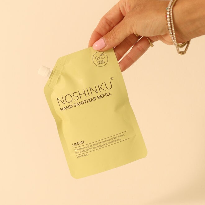 Pochette de recharge pour vaporisateur désinfectant pour les mains - Limon
