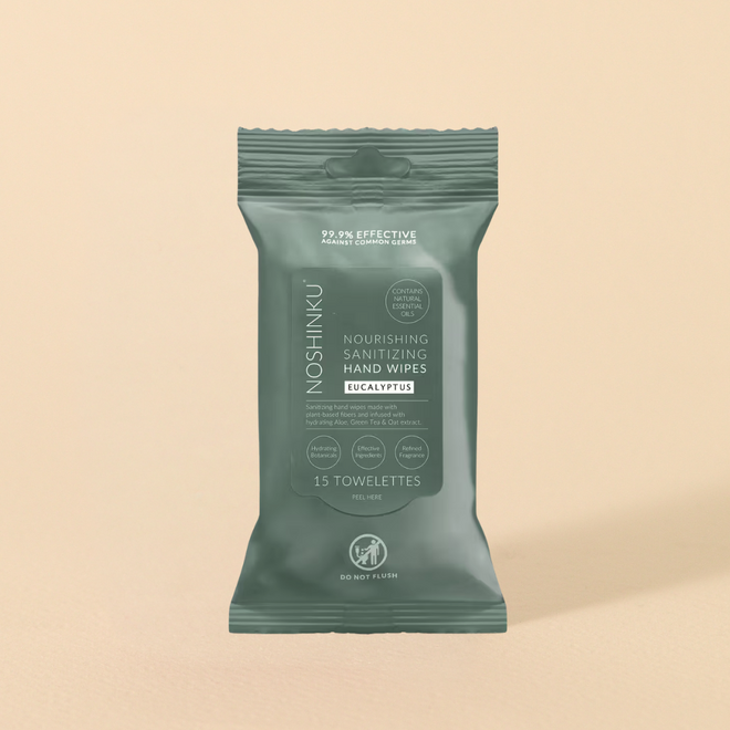 Lingettes désinfectantes pour les mains - Eucalyptus