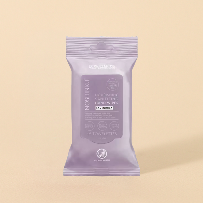 Lingettes désinfectantes pour les mains - Lavande