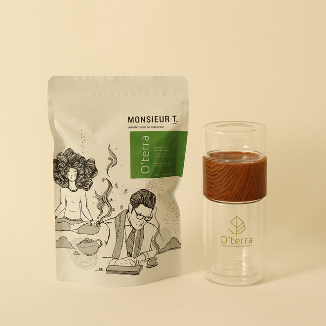 Tisane Ciao rétention d'eau et tasse de voyage en verre
