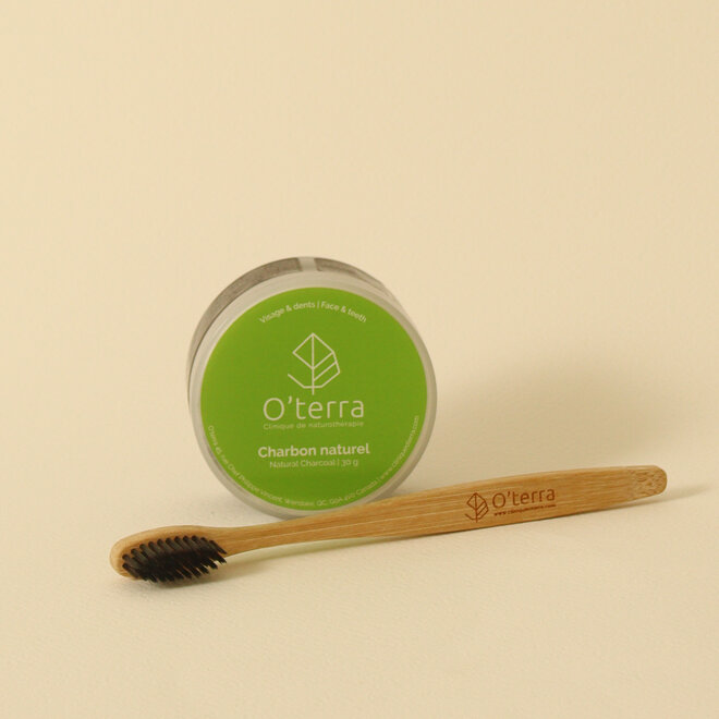 Charbon naturel et brosse à dents - 30g
