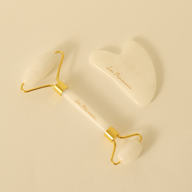 Ensemble Gua Sha et rouleau de Jade