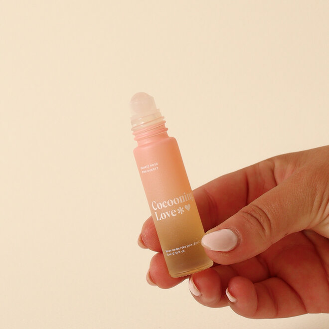 Sérum contour yeux à bille en quartz rose - 10ml