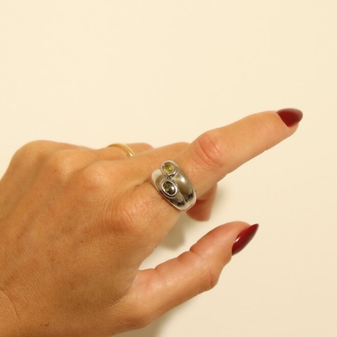 Bague double Déméter - Argent