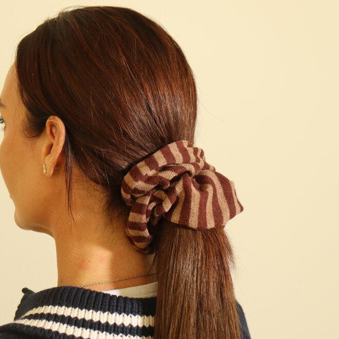 Chouchou en tricot - Noisette