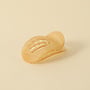 Pince à cheveux plate ovale - Beige nacré