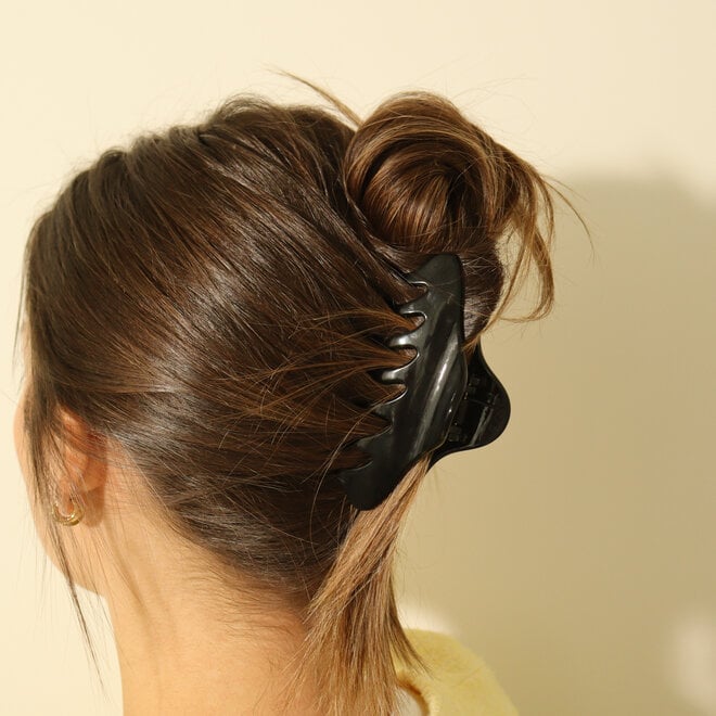 Pince à cheveux  torsadée - Noir