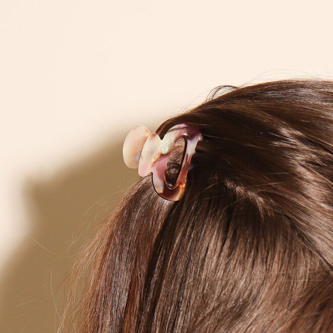 Petite pince ajourée - Plum