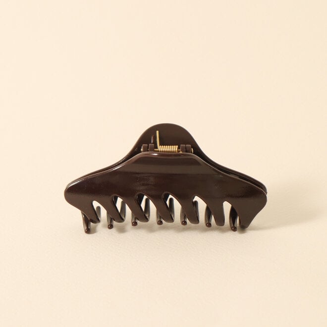 Pince à cheveux torsadée - Chocolat