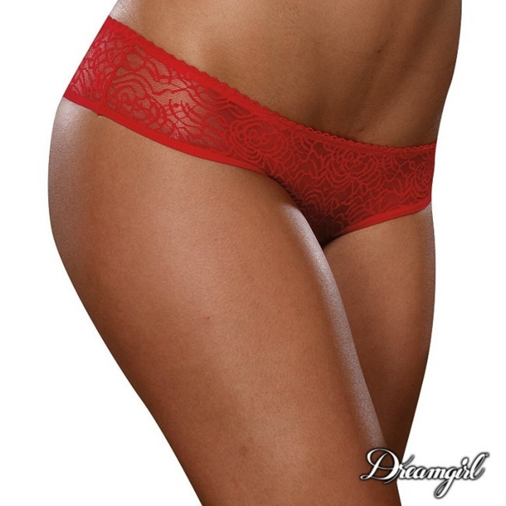 Dreamgirl Dreamgirl Ruffled Fun Crotchless Panty