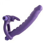 Frisky Double Delight Dual Penetration Vibrating Rabbit Cock Ring