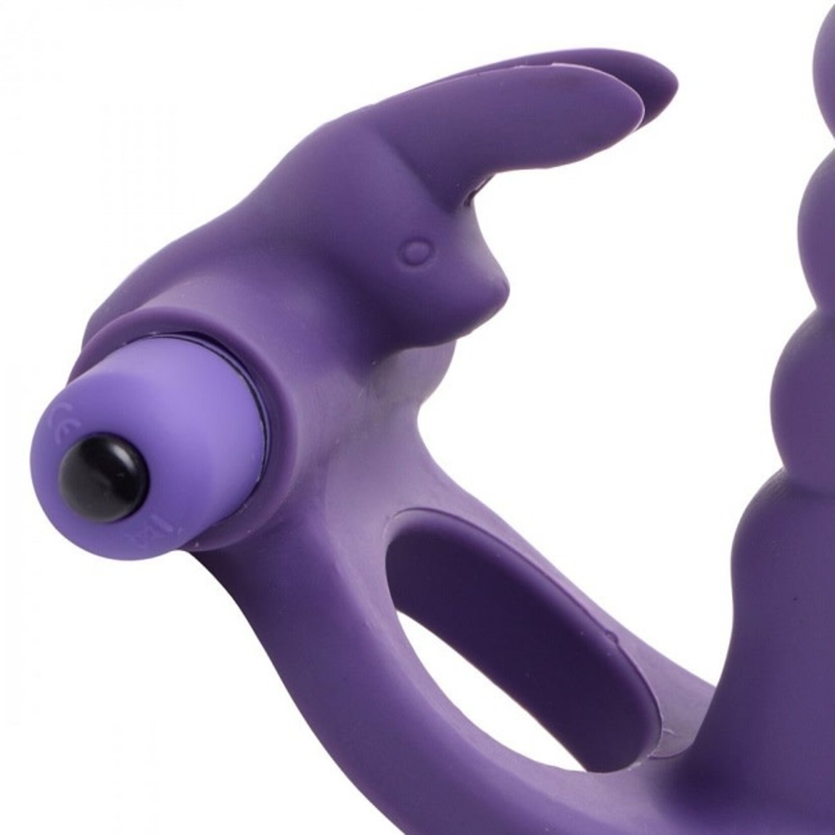 Frisky Double Delight Dual Penetration Vibrating Rabbit Cock Ring