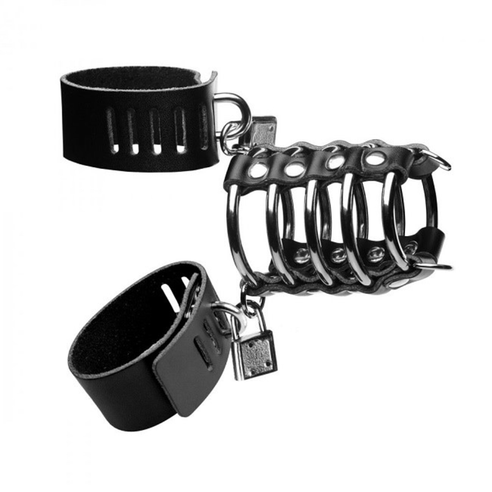 Strict Strict 5 Ring Chastity Device with Cock and Ball Strap