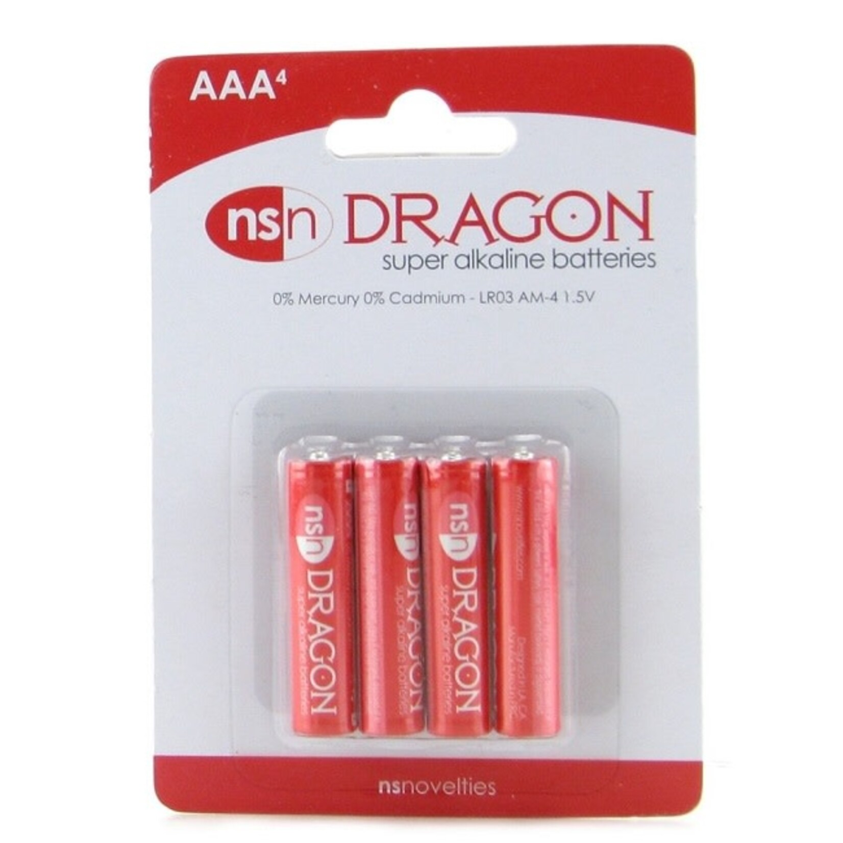 NS Novelties Dragon AAA Super Alkaline Batteries - 4 Pack