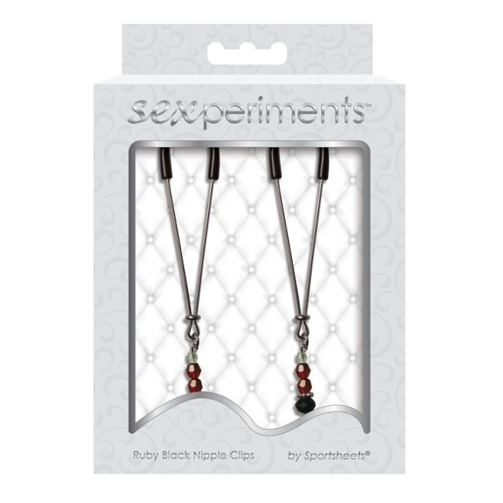 Sportsheets Sexperiments Ruby Black Nipple Clamps