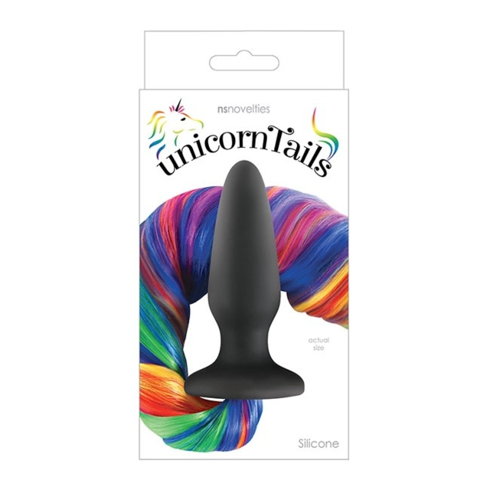 NS Novelties Unicorn Tails Silicone Anal Plug - Rainbow