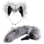 Tailz Grey Wolf Tail Plug and Ears